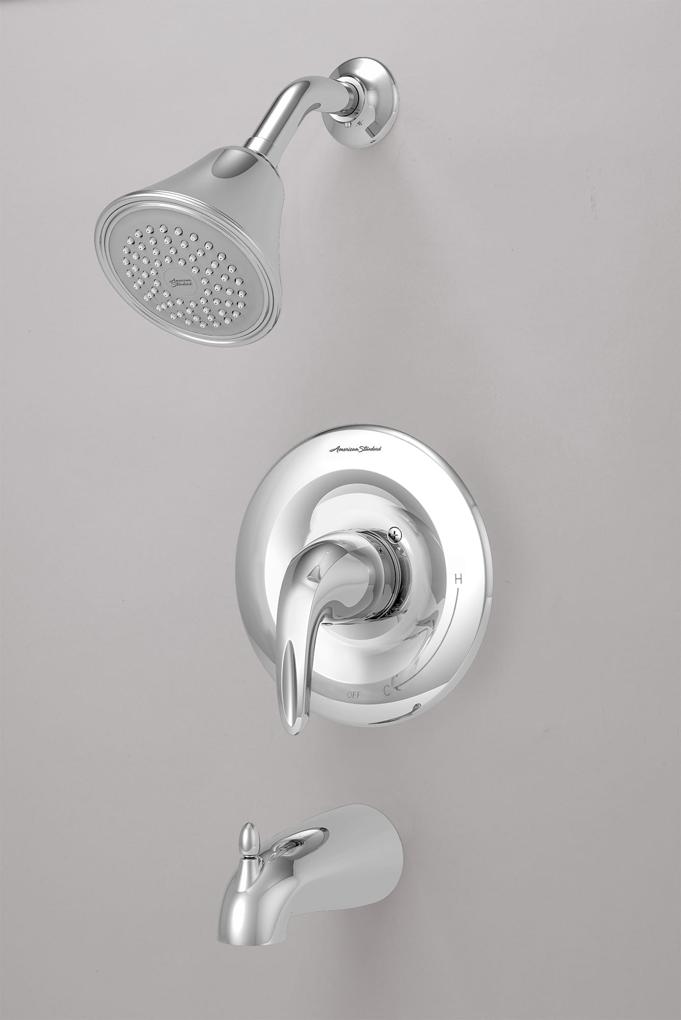 Reliant 3® 2.5 gpm/9.5 L/min baignoire and Garniture de douche avec Pomme de douche,   cartouche à double équilibre de pression en céramique avec poignée à levier